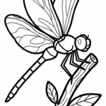 coloriage Libellule à imprimer pour enfant de 10 ans