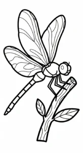 coloriage Libellule à imprimer pour enfant de 10 ans