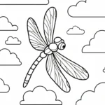 coloriage Libellule à imprimer pour enfant de 3 ans