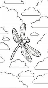coloriage Libellule à imprimer pour enfant de 3 ans