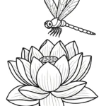 coloriage Libellule pour enfants à imprimer
