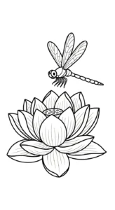 coloriage Libellule pour enfants à imprimer