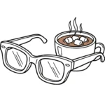 coloriage Lunettes gratuit a imprimer