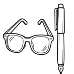 coloriage Lunettes pour enfant de 10 ans