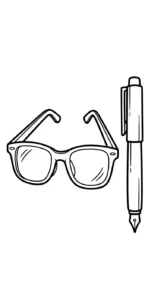 coloriage Lunettes pour enfant de 10 ans