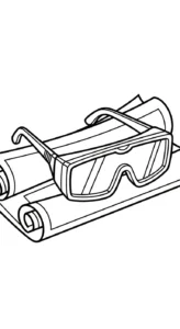 coloriage Lunettes à imprimer