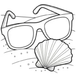 coloriage Lunettes educatif pour enfant