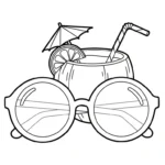 coloriage Lunettes gratuit en ligne