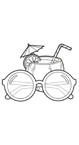 coloriage Lunettes gratuit en ligne