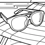 coloriage Lunettes à imprimer pour enfant de 8 ans