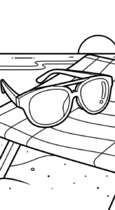 coloriage Lunettes à imprimer pour enfant de 8 ans