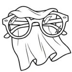 coloriage Lunettes à imprimer pour enfant de 2 ans