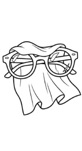 coloriage Lunettes à imprimer pour enfant de 2 ans