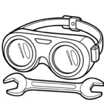 coloriage Lunettes et decoupage