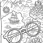 coloriage Lunettes à imprimer pour enfant de 9 ans