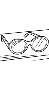 coloriage Lunettes gratuit en ligne