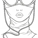 coloriage Lunettes à imprimer gratuitement
