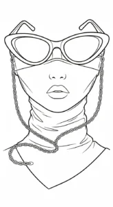 coloriage Lunettes à imprimer gratuitement