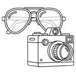 coloriage Lunettes à imprimer gratuitement