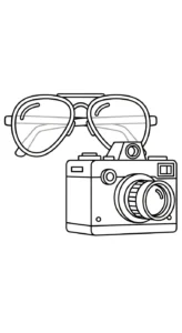 coloriage Lunettes à imprimer gratuitement