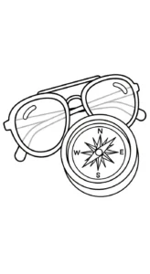 coloriage Lunettes à imprimer pour enfant de 9 ans