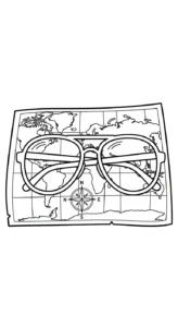 coloriage Lunettes à imprimer gratuitement