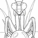 image pour coloriage Mante enfant