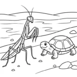 coloriage Mante gratuit a imprimer
