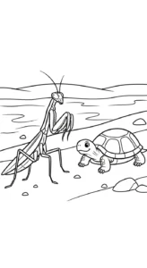 coloriage Mante gratuit a imprimer