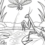 coloriage Mante en ligne pour enfant