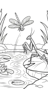 coloriage Mante en ligne pour enfant