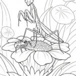 coloriage Mante a dessiner et imprimer