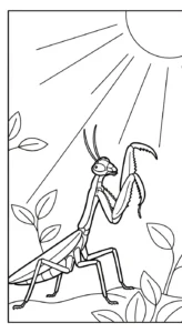 coloriage Mante a imprimer pour enfant de 4 ans