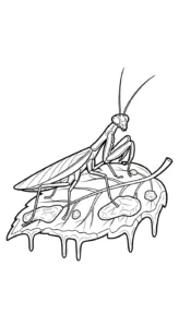 coloriage Mante à imprimer pour enfant de 7 ans