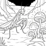 coloriage Mante a telecharger