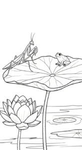 image pour coloriage Mante enfant