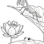coloriage Mante pour enfant de 8 ans