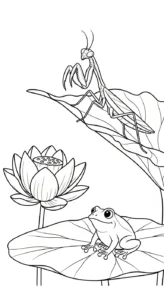 coloriage Mante pour enfant de 8 ans