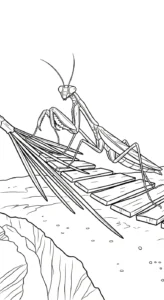 imprimer coloriage Mante pour enfant