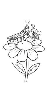 coloriage Mante pour bebe a imprimer
