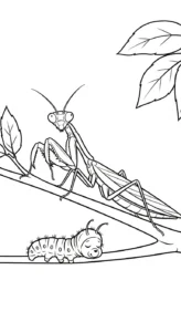 coloriage Mante pour enfants à télécharger