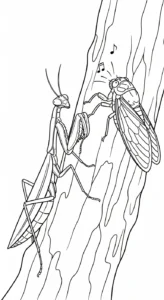 imprimer coloriage Mante gratuit