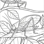 coloriage Mante pour enfants à télécharger