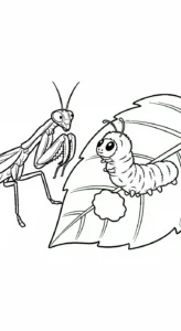 coloriage Mante à imprimer pour enfant de 10 ans