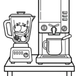 coloriage Mixeur à imprimer pour enfant de 2 ans