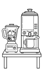 coloriage Mixeur à imprimer pour enfant de 2 ans