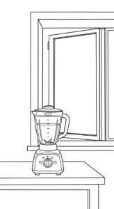 coloriage Mixeur gratuit a imprimer