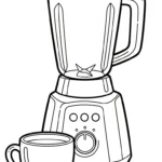 coloriage Mixeur educatif pour enfant