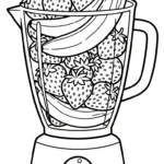 coloriage Mixeur pour enfant de 2 ans