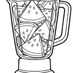coloriage Mixeur et decoupage a imprimer gratuit